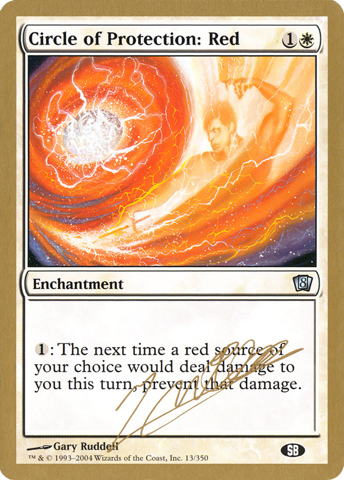 Circle of Protection: Red (Julien Nuijten) (SB) [World Championship Decks 2004] | Arkham Games and Comics