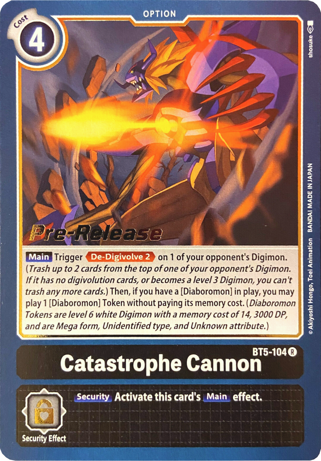 Catastrophe Cannon [BT5-104] [Battle of Omni Pre-Release Promos] | Arkham Games and Comics