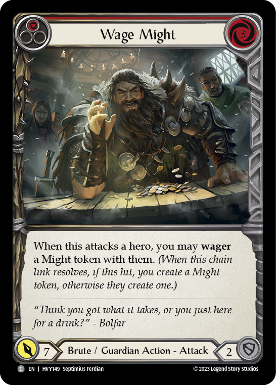 Wage Might (Red) [HVY149] (Heavy Hitters) | Arkham Games and Comics