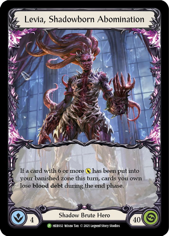 Levia, Shadowborn Abomination [HER032] (Promo)  Cold Foil | Arkham Games and Comics