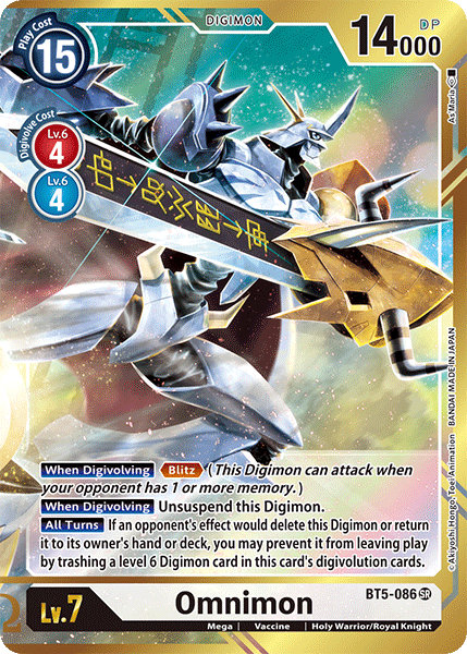 Omnimon [BT5-086] (Alternate Art - As'Maria) [Battle of Omni] | Arkham Games and Comics