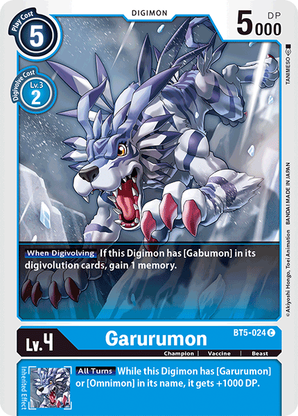 Garurumon [BT5-024] [Battle of Omni] | Arkham Games and Comics