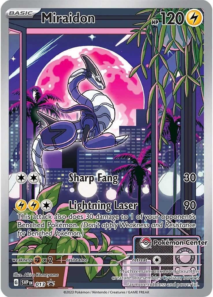 Miraidon (013) (Pokemon Center Exclusive) [Scarlet & Violet: Black Star Promos] | Arkham Games and Comics