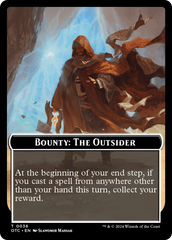 Bounty: The Outsider // Bounty Rules Double-Sided Token [Outlaws of Thunder Junction Commander Tokens] | Arkham Games and Comics