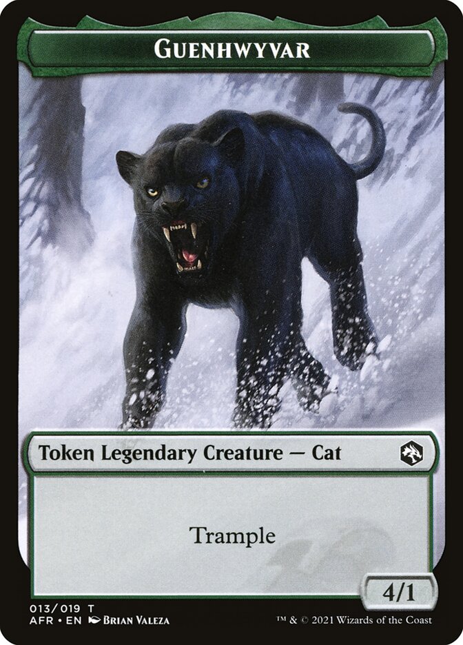 Wolf // Guenhwyvar Double-Sided Token [Dungeons & Dragons: Adventures in the Forgotten Realms Tokens] | Arkham Games and Comics