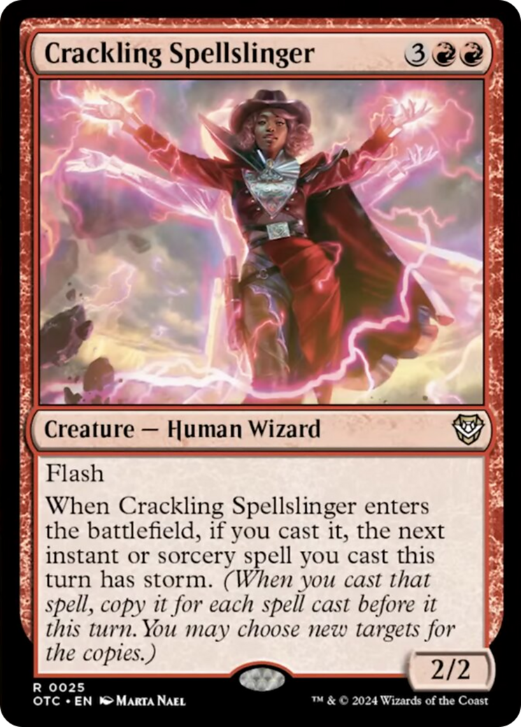 Crackling Spellslinger [Outlaws of Thunder Junction Commander] | Arkham Games and Comics