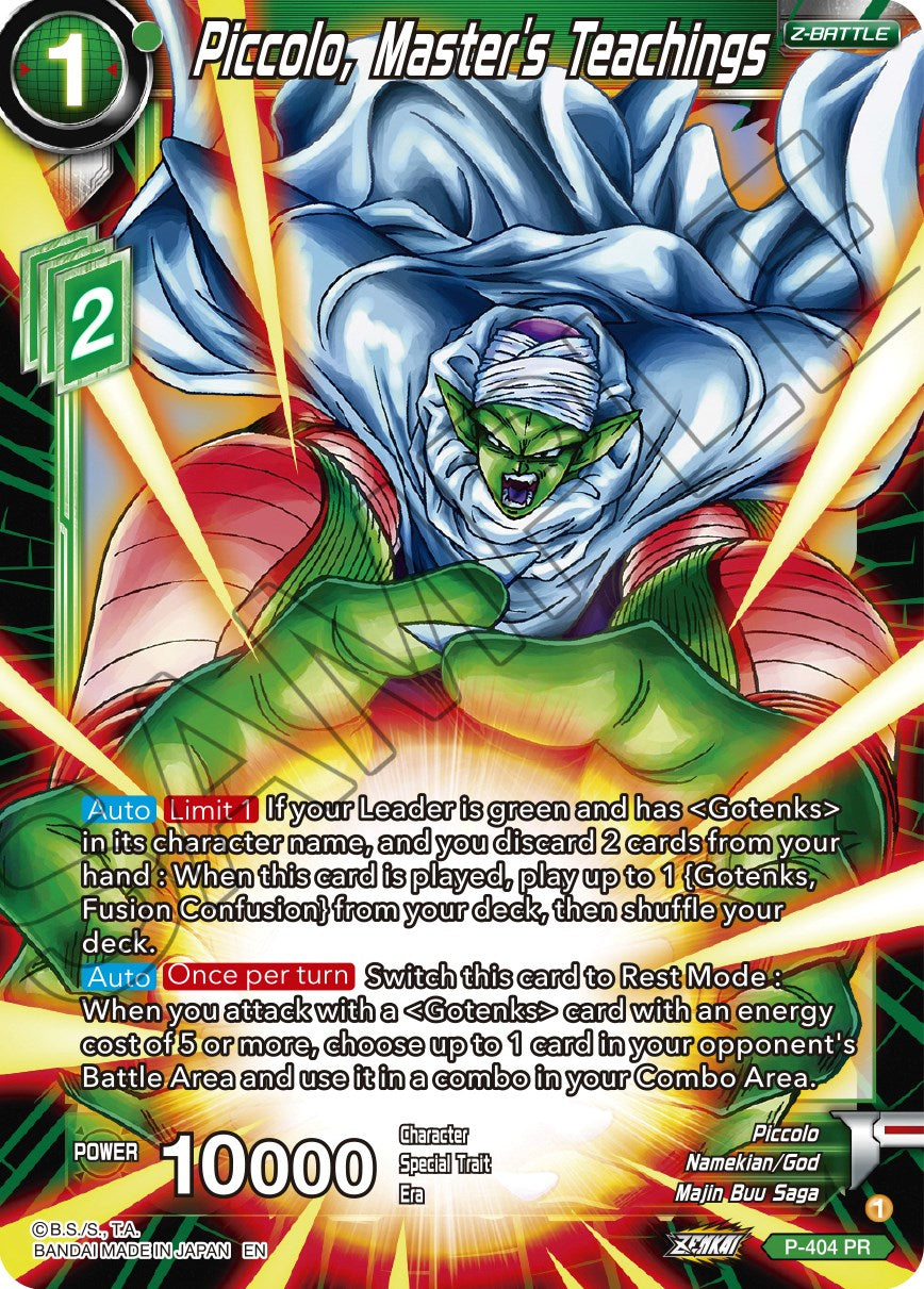 Piccolo, Master's Teachings (P-404) [Promotion Cards] | Arkham Games and Comics