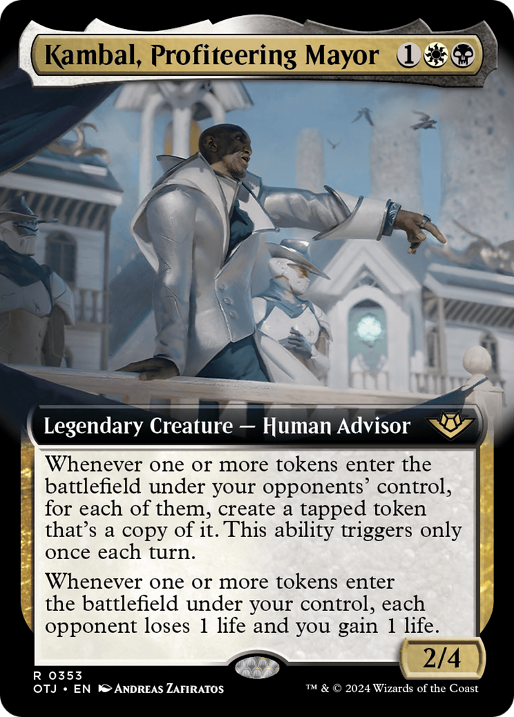 Kambal, Profiteering Mayor (Extended Art) [Outlaws of Thunder Junction] | Arkham Games and Comics