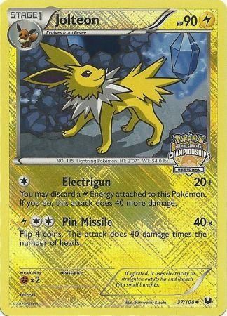 Jolteon (37/108) (Regional Championship) [League & Championship Cards] | Arkham Games and Comics