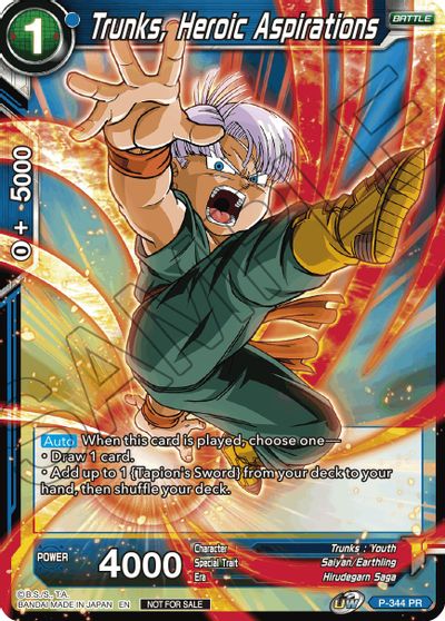 Trunks, Heroic Aspirations (P-344) [Tournament Promotion Cards] | Arkham Games and Comics