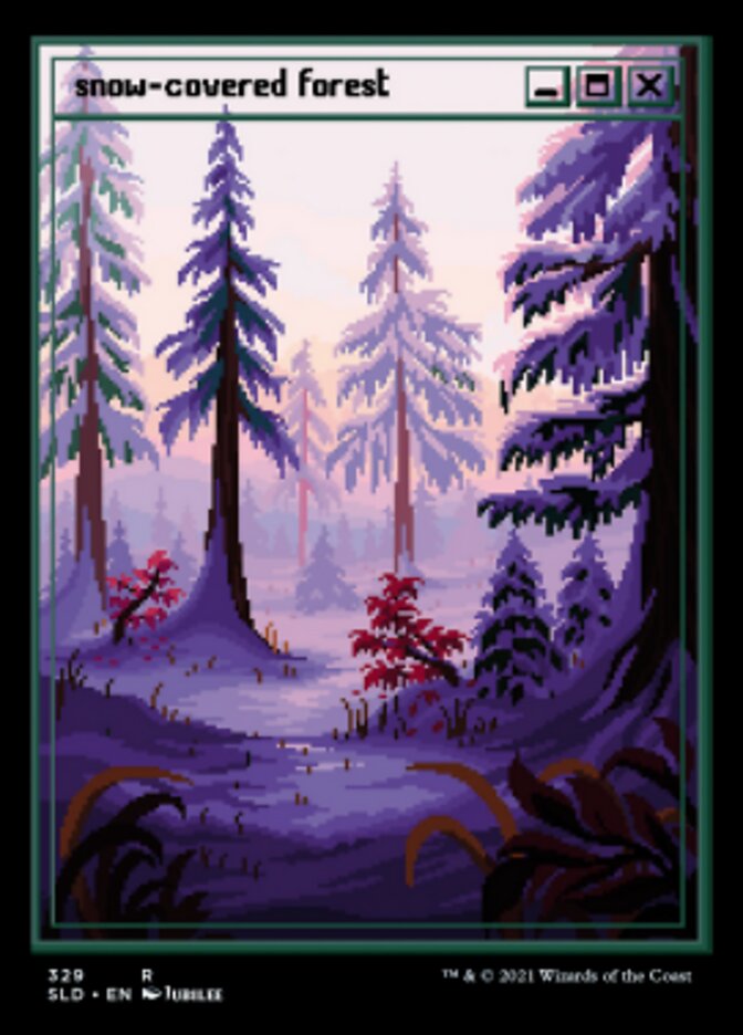 Snow-Covered Forest (Foil Etched) [Secret Lair Drop Series] | Arkham Games and Comics