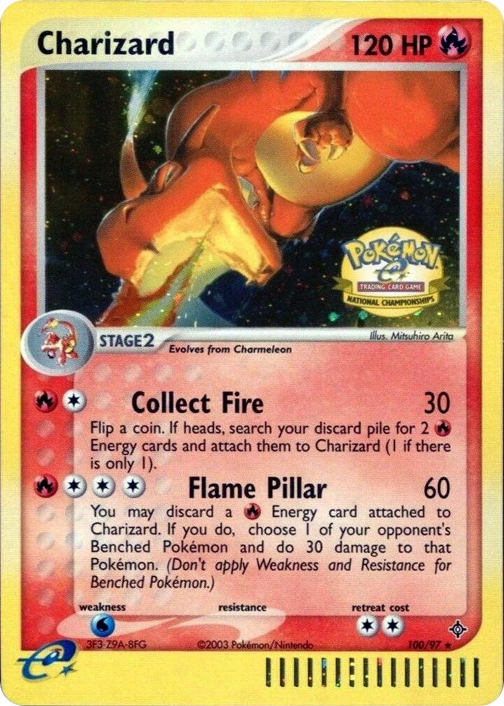 Charizard (100/097) (National Championships) [League & Championship Cards] | Arkham Games and Comics