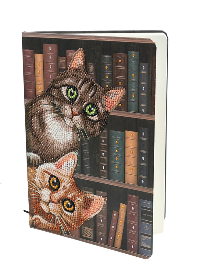 Crystal Art Notebook Kit: Cats in the Library | Arkham Games and Comics