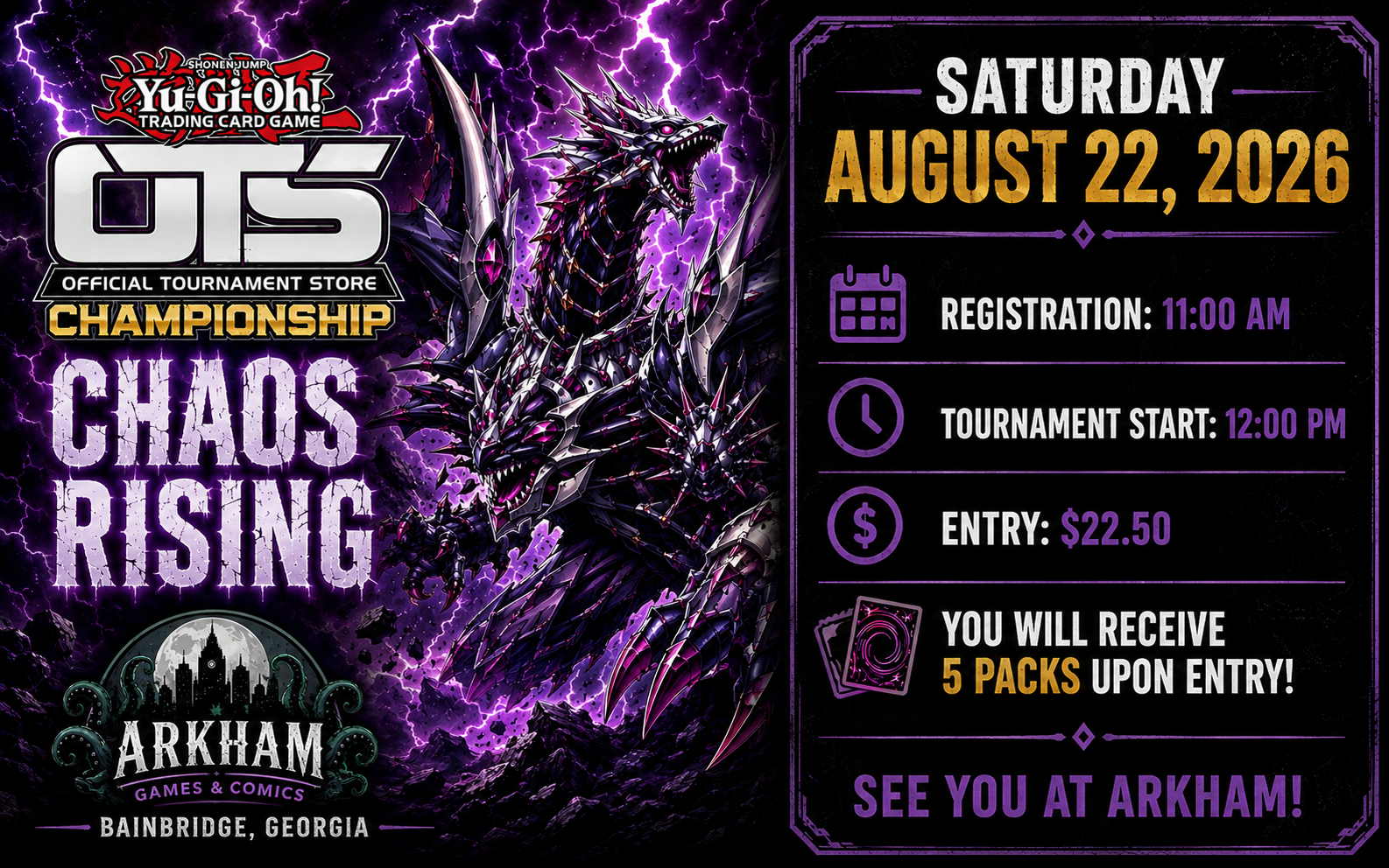 Yu-Gi-Oh! Chaos Origins OTS Championship | Arkham Games and Comics
