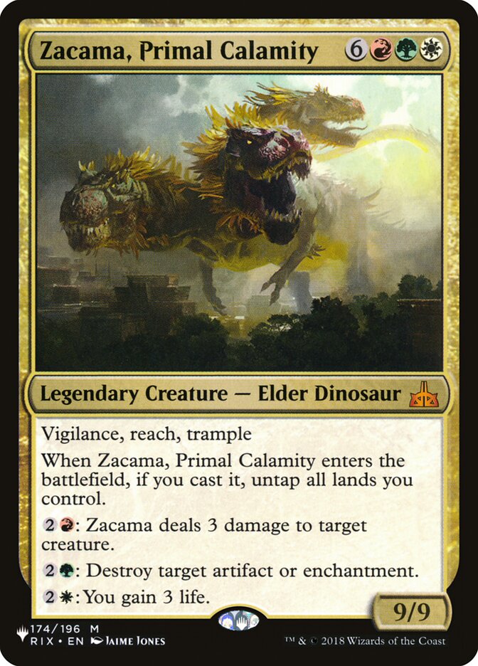 Zacama, Primal Calamity [The List] | Arkham Games and Comics