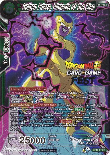 Golden Frieza, Pinnacle of the Clan (Card Game Fest 2022) (BT13-076) [Tournament Promotion Cards] | Arkham Games and Comics