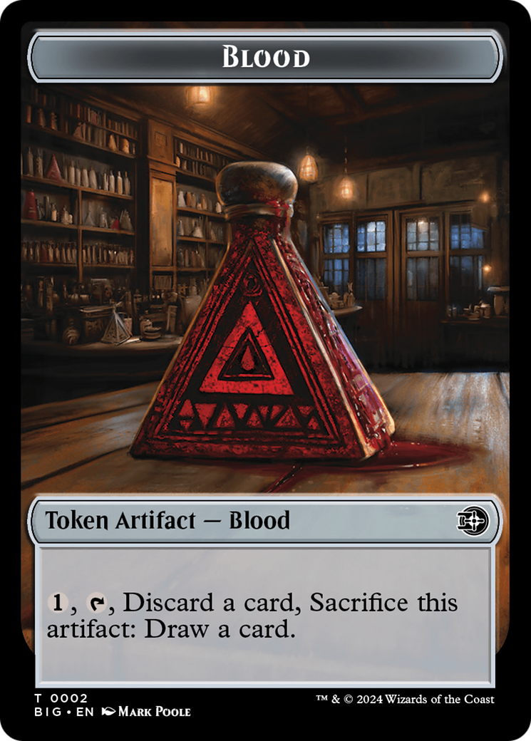 Treasure // Blood Double-Sided Token [Outlaws of Thunder Junction Tokens] | Arkham Games and Comics