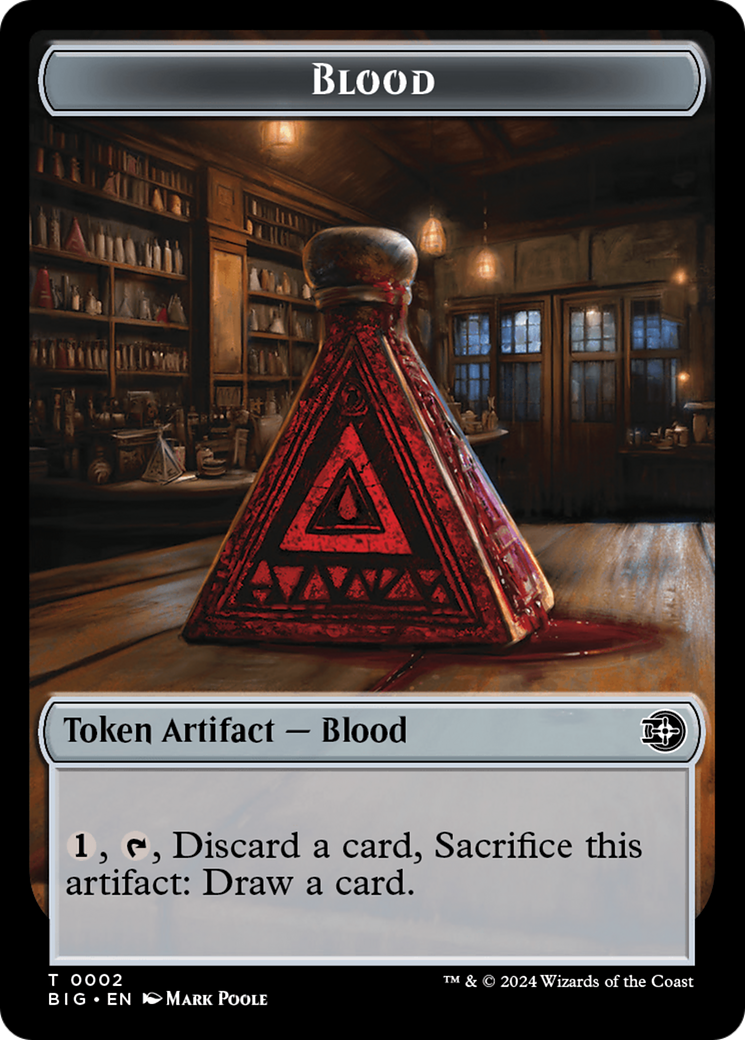 Mercenary // Blood Double-Sided Token [Outlaws of Thunder Junction Tokens] | Arkham Games and Comics