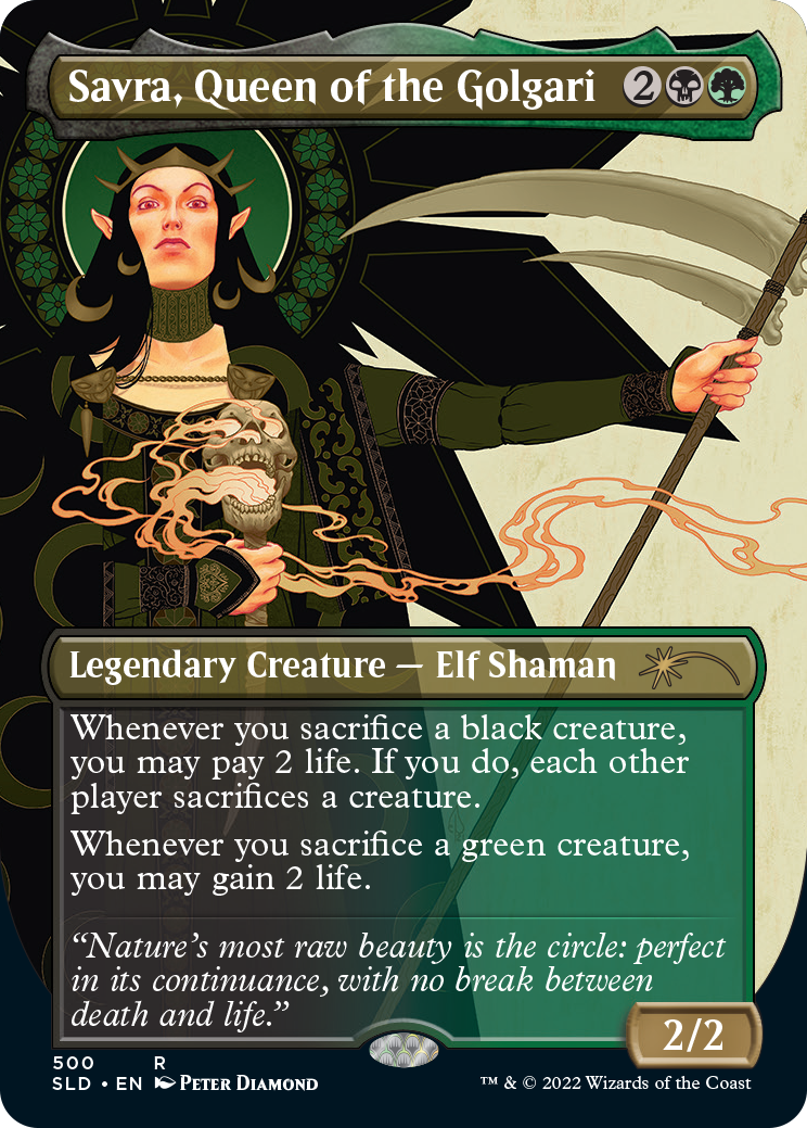 Savra, Queen of the Golgari (Borderless) [Secret Lair Drop Series] | Arkham Games and Comics