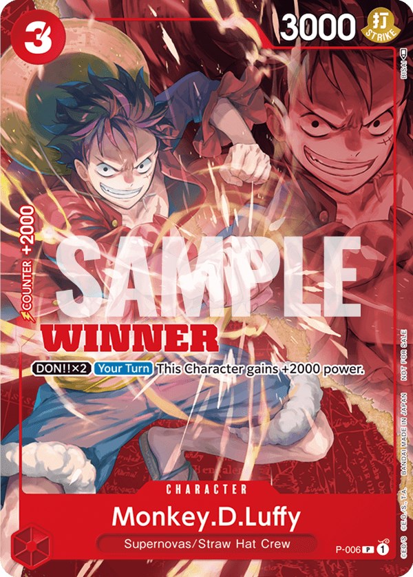 Monkey.D.Luffy (P-006) (Winner Pack Vol. 1) [One Piece Promotion Cards] | Arkham Games and Comics