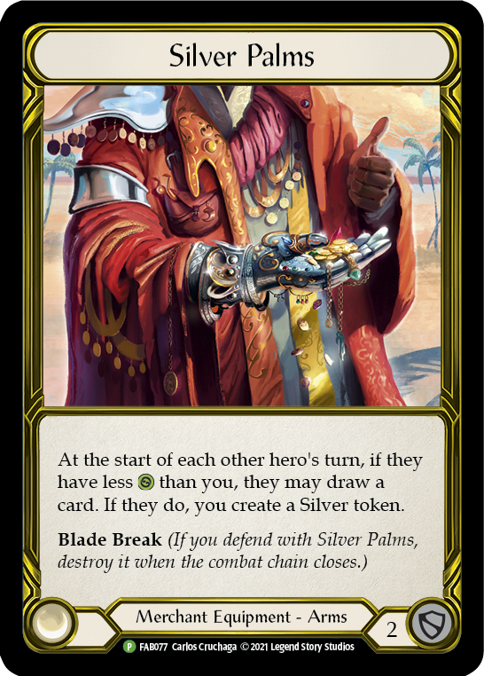 Silver Palms (Golden) [FAB077] (Promo)  Cold Foil | Arkham Games and Comics