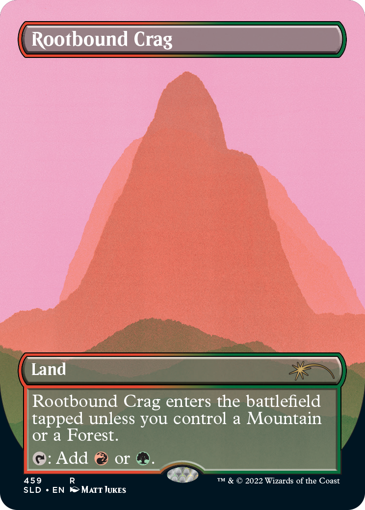 Rootbound Crag (Borderless) [Secret Lair Drop Series] | Arkham Games and Comics