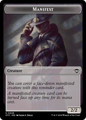 Thopter // Manifest Double-Sided Token [Outlaws of Thunder Junction Commander Tokens] | Arkham Games and Comics