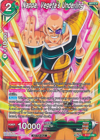 Nappa, Vegeta's Underling (Shop Tournament: Assault of Saiyans) (P-131) [Promotion Cards] | Arkham Games and Comics