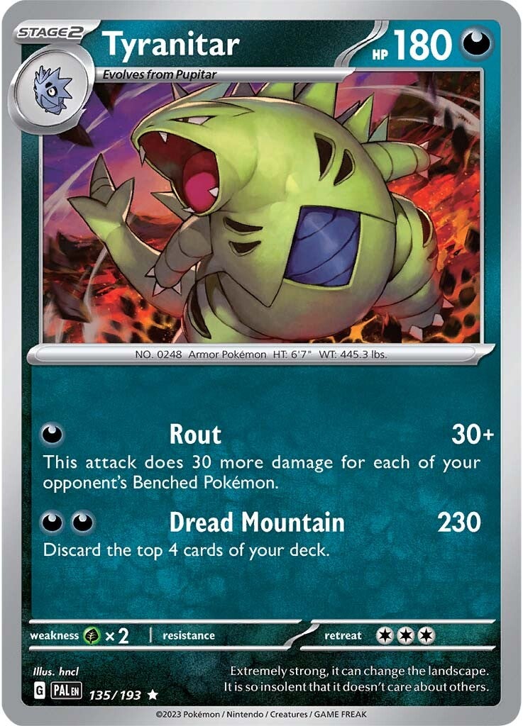 Tyranitar (135/193) [Scarlet & Violet: Paldea Evolved] | Arkham Games and Comics