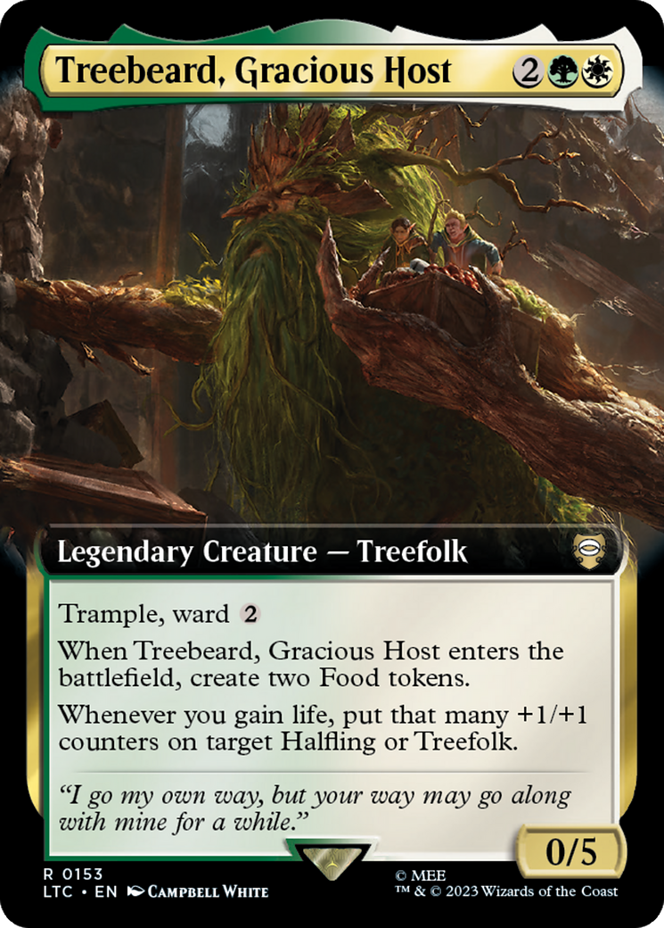 Treebeard, Gracious Host (Extended Art) [The Lord of the Rings: Tales of Middle-Earth Commander] | Arkham Games and Comics