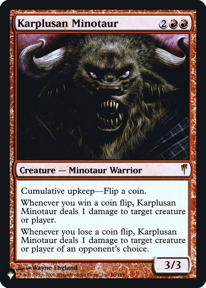 Karplusan Minotaur [Secret Lair: Heads I Win, Tails You Lose] | Arkham Games and Comics