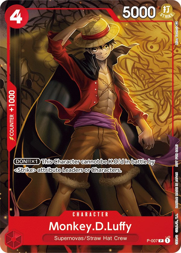 Monkey.D.Luffy (P-007) (Tournament Pack Vol. 1) [One Piece Promotion Cards] | Arkham Games and Comics