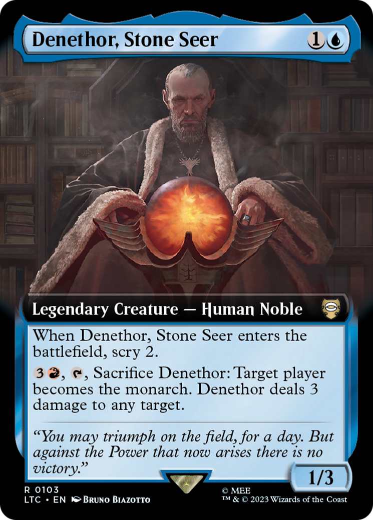 Denethor, Stone Seer (Extended Art) [The Lord of the Rings: Tales of Middle-Earth Commander] | Arkham Games and Comics