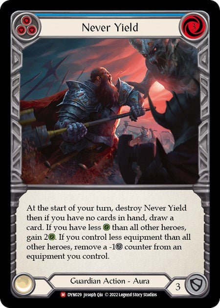 Never Yield [DYN029] (Dynasty)  Rainbow Foil | Arkham Games and Comics