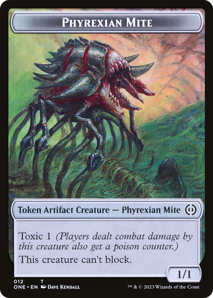 Phyrexian Mite (012) // Drone Double-Sided Token [Phyrexia: All Will Be One Tokens] | Arkham Games and Comics