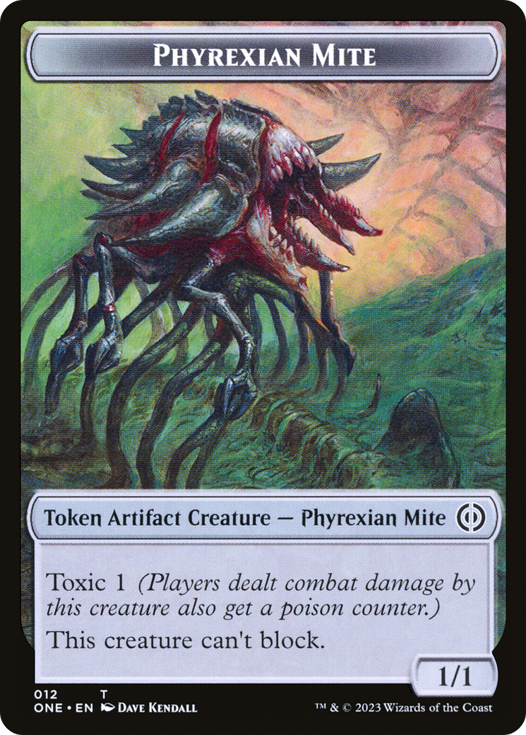 Poison Counter // Phyrexian Mite Double-Sided Token [Phyrexia: All Will Be One Tokens] | Arkham Games and Comics