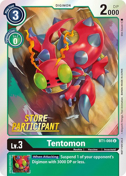 Tentomon [BT1-066] (Store Participant) [Release Special Booster Promos] | Arkham Games and Comics