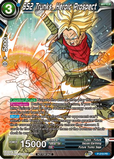 SS2 Trunks, Heroic Prospect (Event Pack 08) (P-219) [Tournament Promotion Cards] | Arkham Games and Comics