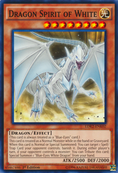 Dragon Spirit of White [LDK2-ENK02] Common | Arkham Games and Comics