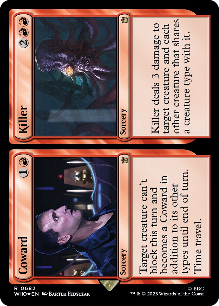 Coward // Killer (Surge Foil) [Doctor Who] | Arkham Games and Comics