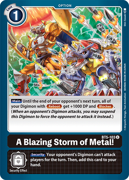 A Blazing Storm of Metal! [BT5-103] [Battle of Omni] | Arkham Games and Comics