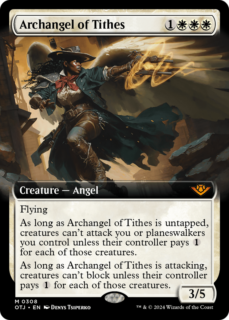 Archangel of Tithes (Extended Art) [Outlaws of Thunder Junction] | Arkham Games and Comics