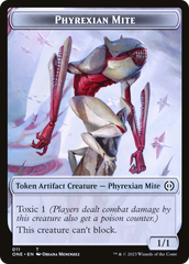Phyrexian Mite (011) // The Hollow Sentinel Double-Sided Token [Phyrexia: All Will Be One Tokens] | Arkham Games and Comics