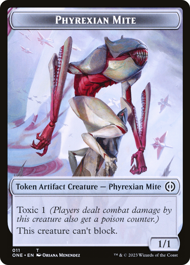 Phyrexian Mite (011) // Drone Double-Sided Token [Phyrexia: All Will Be One Tokens] | Arkham Games and Comics
