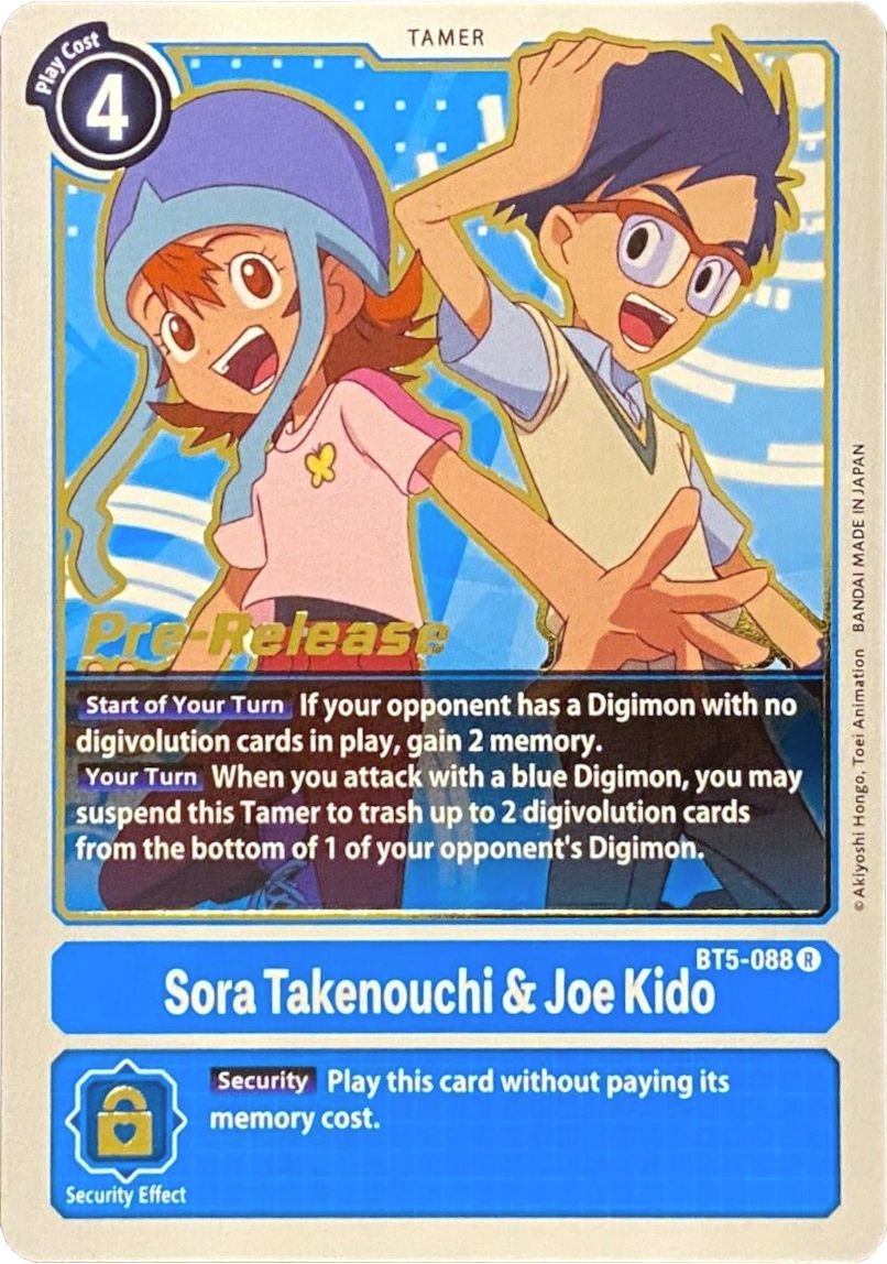 Sora Takenouchi & Joe Kido [BT5-088] [Battle of Omni Pre-Release Promos] | Arkham Games and Comics