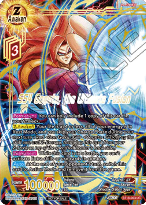 SS4 Gogeta, the Ultimate Fusion (Zenkai Cup 2022 Champion) (BT18-003) [Tournament Promotion Cards] | Arkham Games and Comics