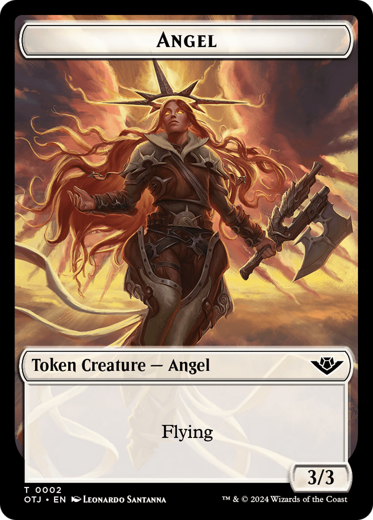 Angel Token [Outlaws of Thunder Junction Tokens] | Arkham Games and Comics