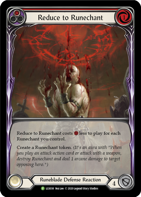 Reduce to Runechant (Red) [LGS038] (Promo)  Rainbow Foil | Arkham Games and Comics