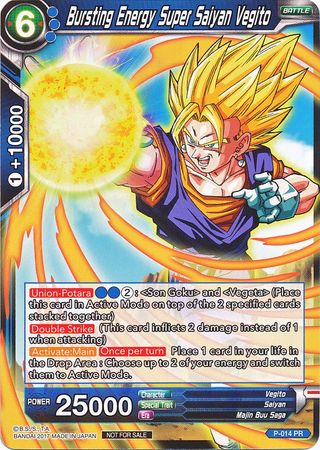 Bursting Energy Super Saiyan Vegito (Foil) (P-014) [Promotion Cards] | Arkham Games and Comics