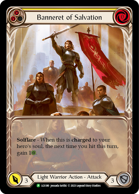 Banneret of Salvation (Extended Art) [LGS180] (Promo)  Rainbow Foil | Arkham Games and Comics